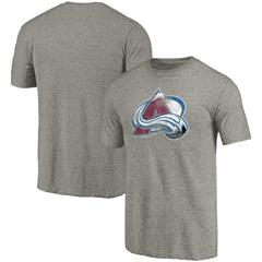 Colorado Avalanche Distressed Team Logo Tri-Blend T-Shirt - Ash - NHL
