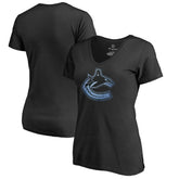 Vancouver Canucks Women's Pond Hockey T-Shirt - Black - NHL