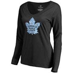 Toronto Maple Leafs Women's Pond Hockey Long Sleeve T-Shirt - Black - NHL
