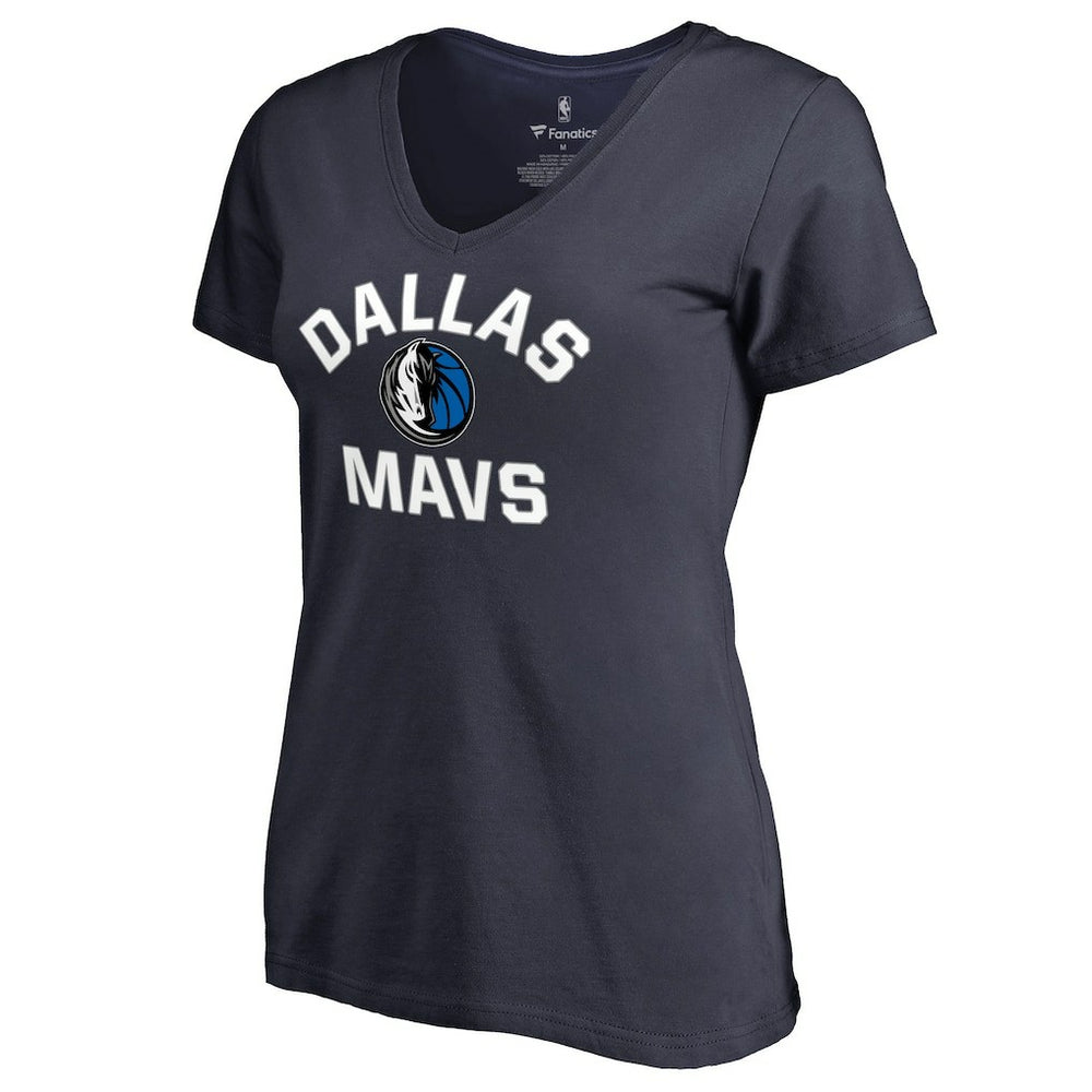 Dallas Mavericks Women's Overtime V-Neck T-Shirt Navy - NBA