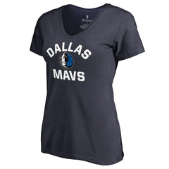 Dallas Mavericks Women's Overtime V-Neck T-Shirt Navy - NBA