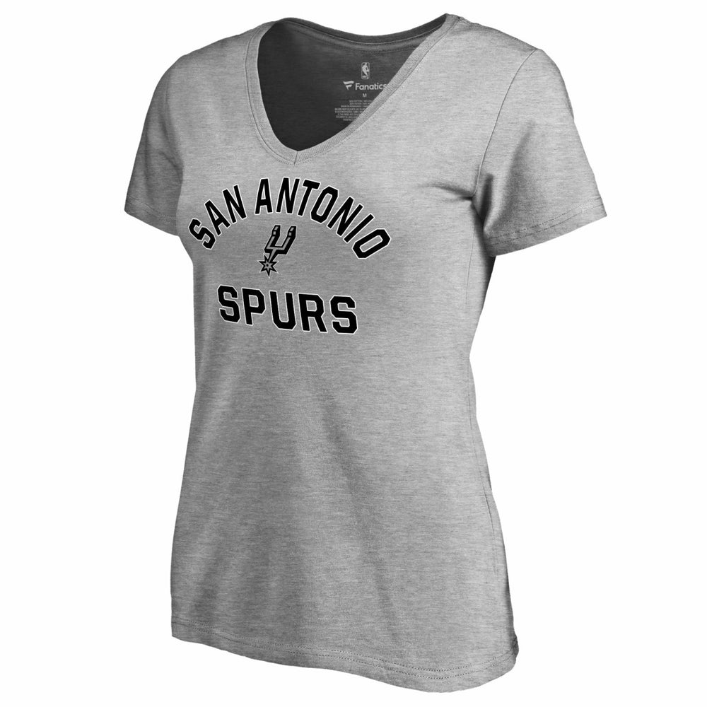 San Antonio Spurs Women's Overtime V-Neck T-Shirt Heather Gray - NBA