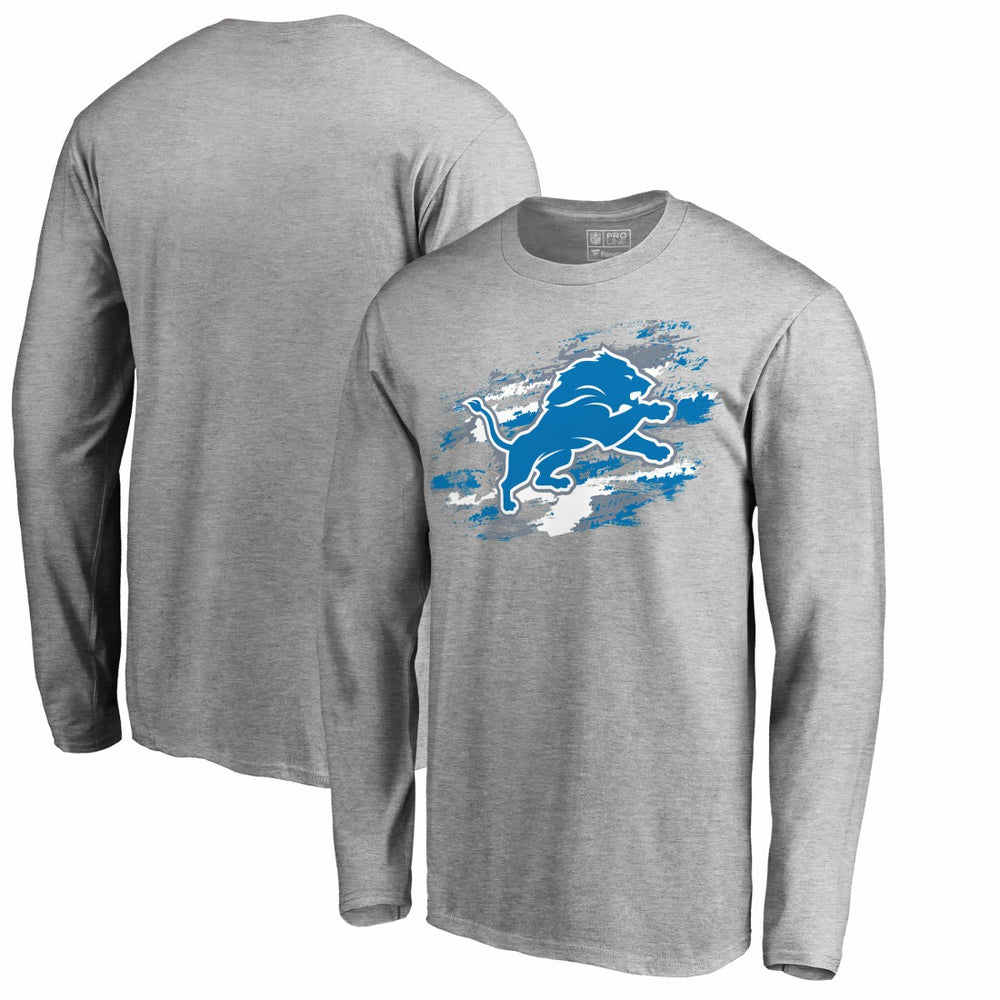 Detroit Lions True Colors Long Sleeve T-Shirt Ash | NFL