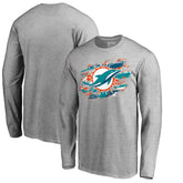 Miami Dolphins True Colors Long Sleeve T-Shirt Ash | NFL