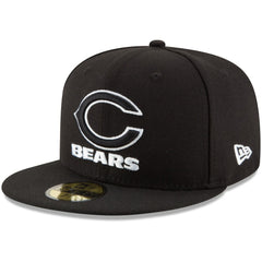 Chicago Bears New Era B-Dub 59FIFTY Fitted Hat Black | NFL