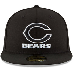 Chicago Bears New Era B-Dub 59FIFTY Fitted Hat Black | NFL