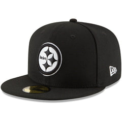Pittsburgh Steelers New Era B-Dub 59FIFTY Fitted Hat Black | NFL