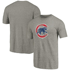 Chicago Cubs Distressed Team Tri-Blend T-Shirt - MLB