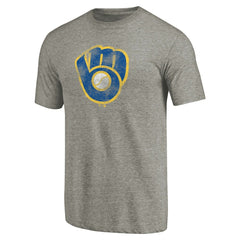 Milwaukee Brewers Distressed Team Tri-Blend T-Shirt - MLB
