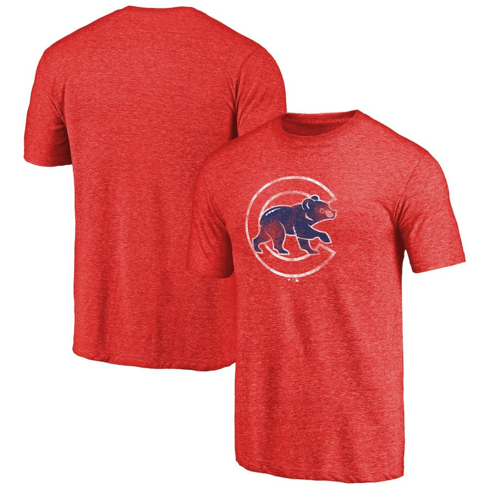 Chicago Cubs Distressed Team 2 Tri-Blend T-Shirt - MLB