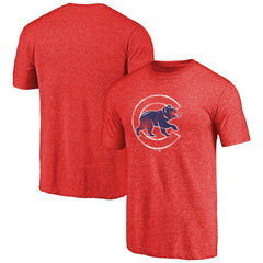 Chicago Cubs Distressed Team 2 Tri-Blend T-Shirt - MLB