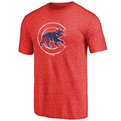 Chicago Cubs Distressed Team 2 Tri-Blend T-Shirt - MLB