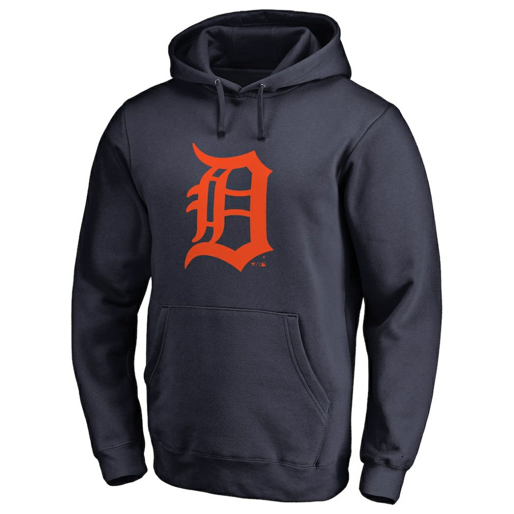 Detroit Tigers Official Logo Fitted Pullover Hoodie - MLB