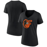 Baltimore Orioles Women's Team Color Primary Logo V-Neck T-Shirt - MLB