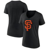 San Francisco Giants Women's Team Color Primary Logo V-Neck T-Shirt - MLB