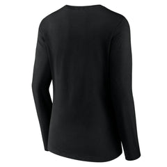 Pittsburgh Pirates Women's Team Color Primary Logo V-Neck Long Sleeve T-Shirt - MLB