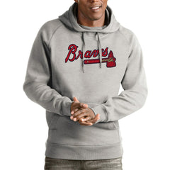 Atlanta Braves Antigua Victory Pullover Hoodie - MLB