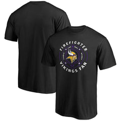 Minnesota Vikings Black Firefighter T-Shirt | NFL