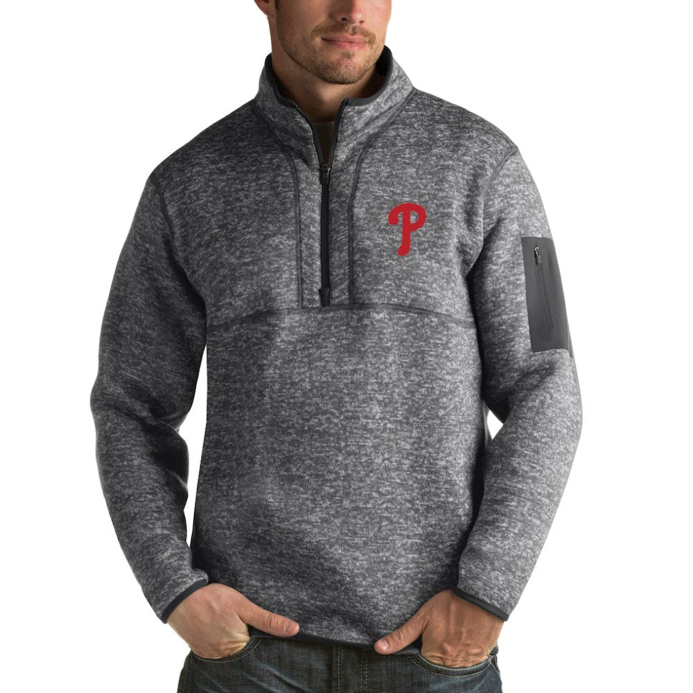Philadelphia Phillies Antigua Fortune Half-Zip Sweater - MLB