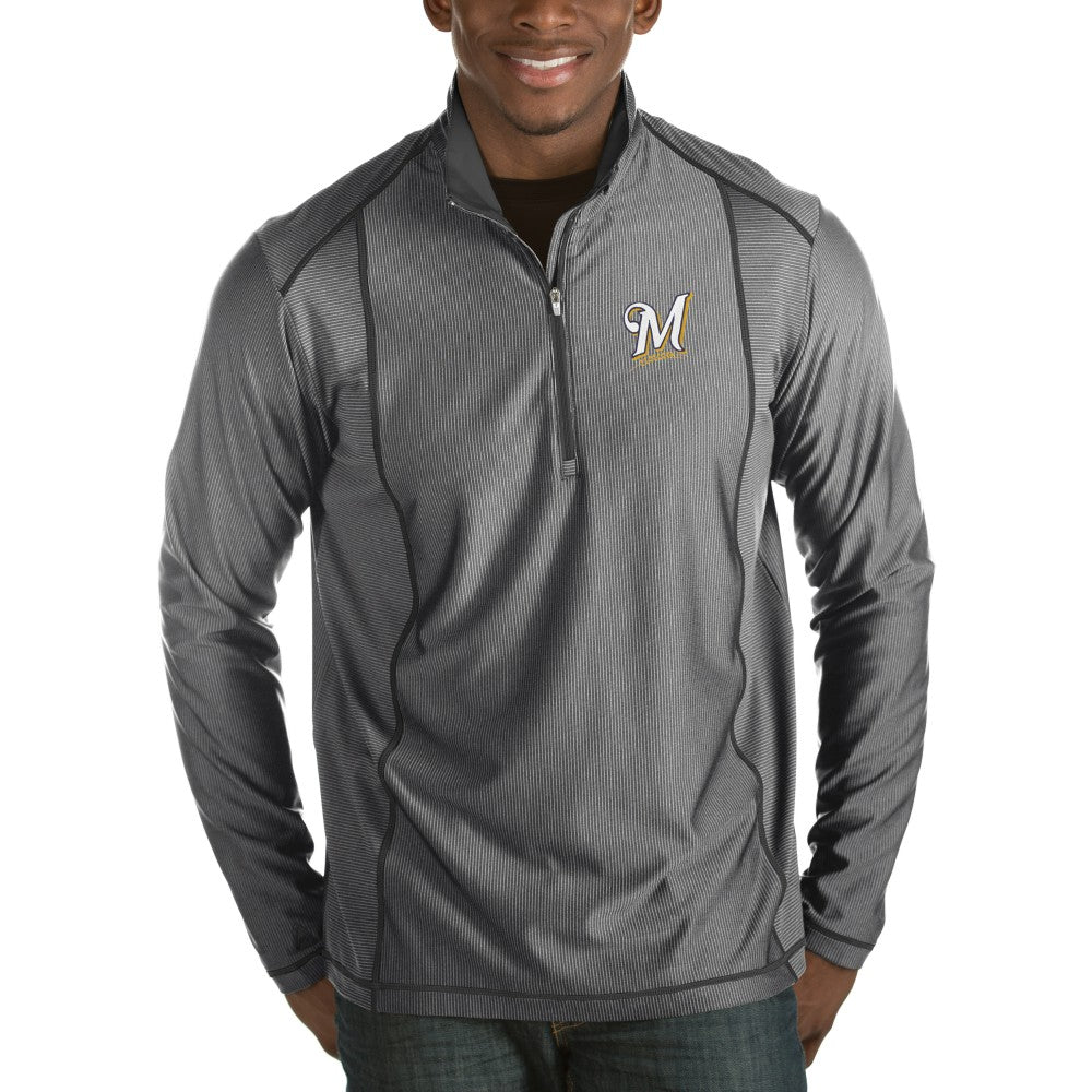 Milwaukee Brewers Antigua Tempo Half-Zip Pullover Jacket - MLB