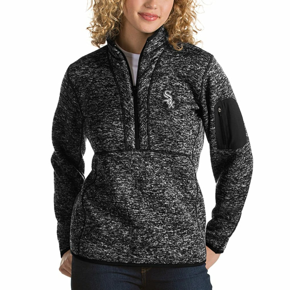 Chicago White Sox Antigua Women's Fortune Half-Zip Pullover Sweater - MLB