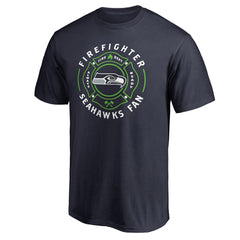 Seattle Seahawks Firefighter T-Shirt Navy | NFL