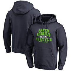 Seattle Seahawks Faith Family Pullover Hoodie Navy | NFL