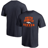 Denver Broncos Faith Family T-Shirt Navy | NFL