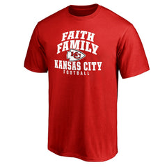 Kansas City Chiefs Faith Family T-Shirt Red | NFL