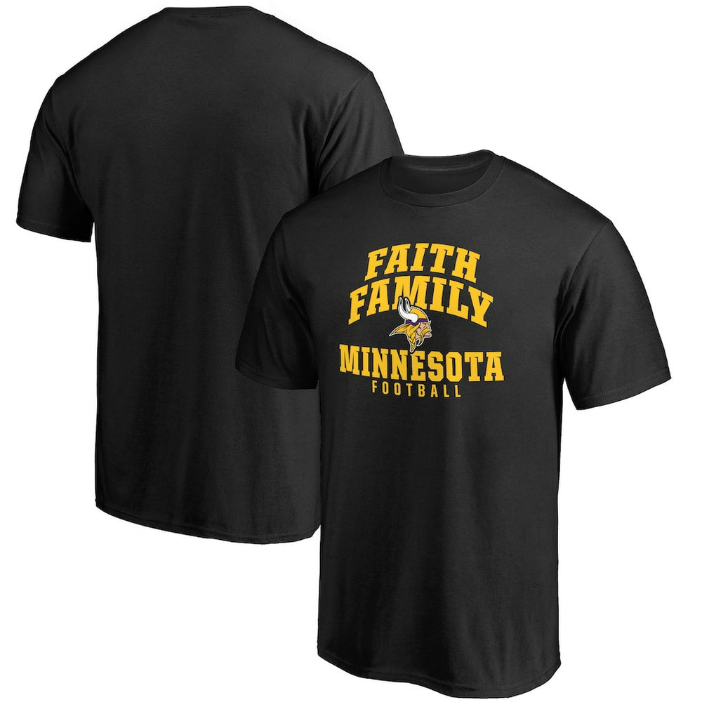 Minnesota Vikings Faith Family T-Shirt Black | NFL