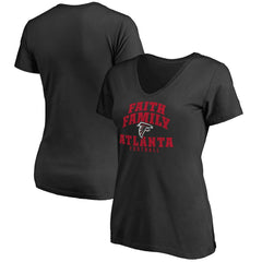 Atlanta Falcons Women's Faith Family T-Shirt Black | NFL