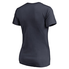 Denver Broncos Women's Faith Family V-Neck T-Shirt Navy | NFL