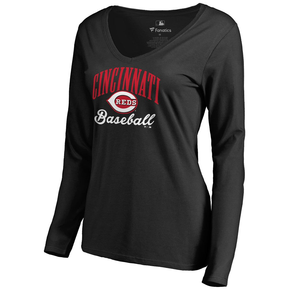 Cincinnati Reds Women's Victory Script Long Sleeve T-Shirt - MLB