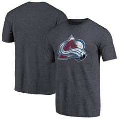 Colorado Avalanche Distressed Team Primary Logo Tri-Blend T-Shirt - Navy - NHL