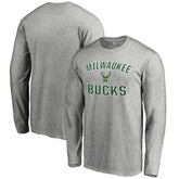 Milwaukee Bucks Victory Arch Long Sleeve T-Shirt Ash - NBA