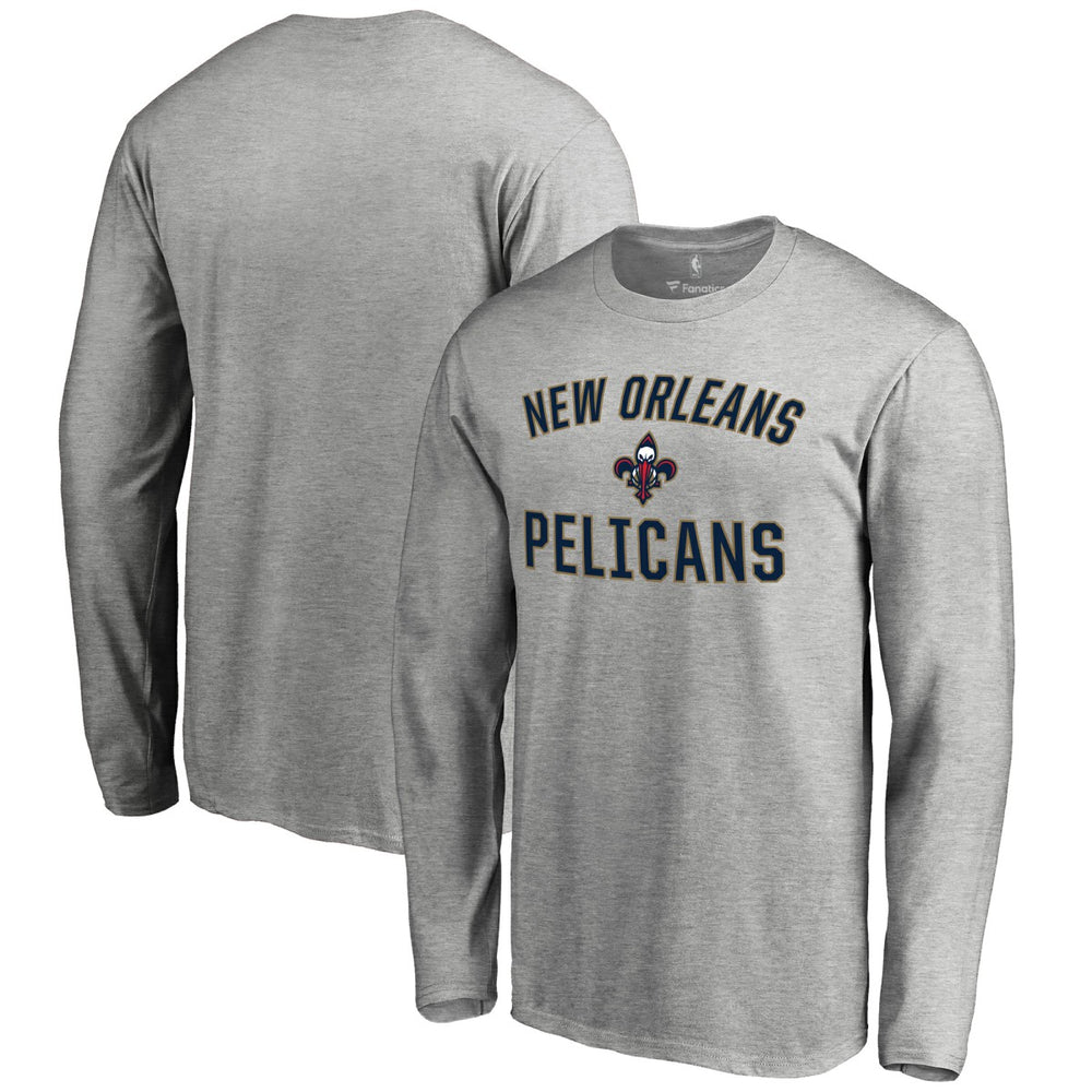 New Orleans Pelicans Victory Arch Long Sleeve T-Shirt Ash - NBA