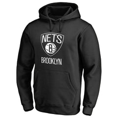 Brooklyn Nets Primary Logo Pullover Hoodie Black - NBA
