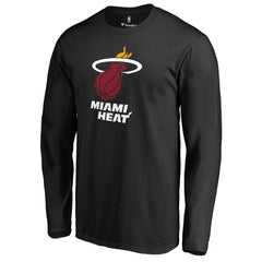 Miami Heat Primary Logo Long Sleeve T-Shirt Black - NBA
