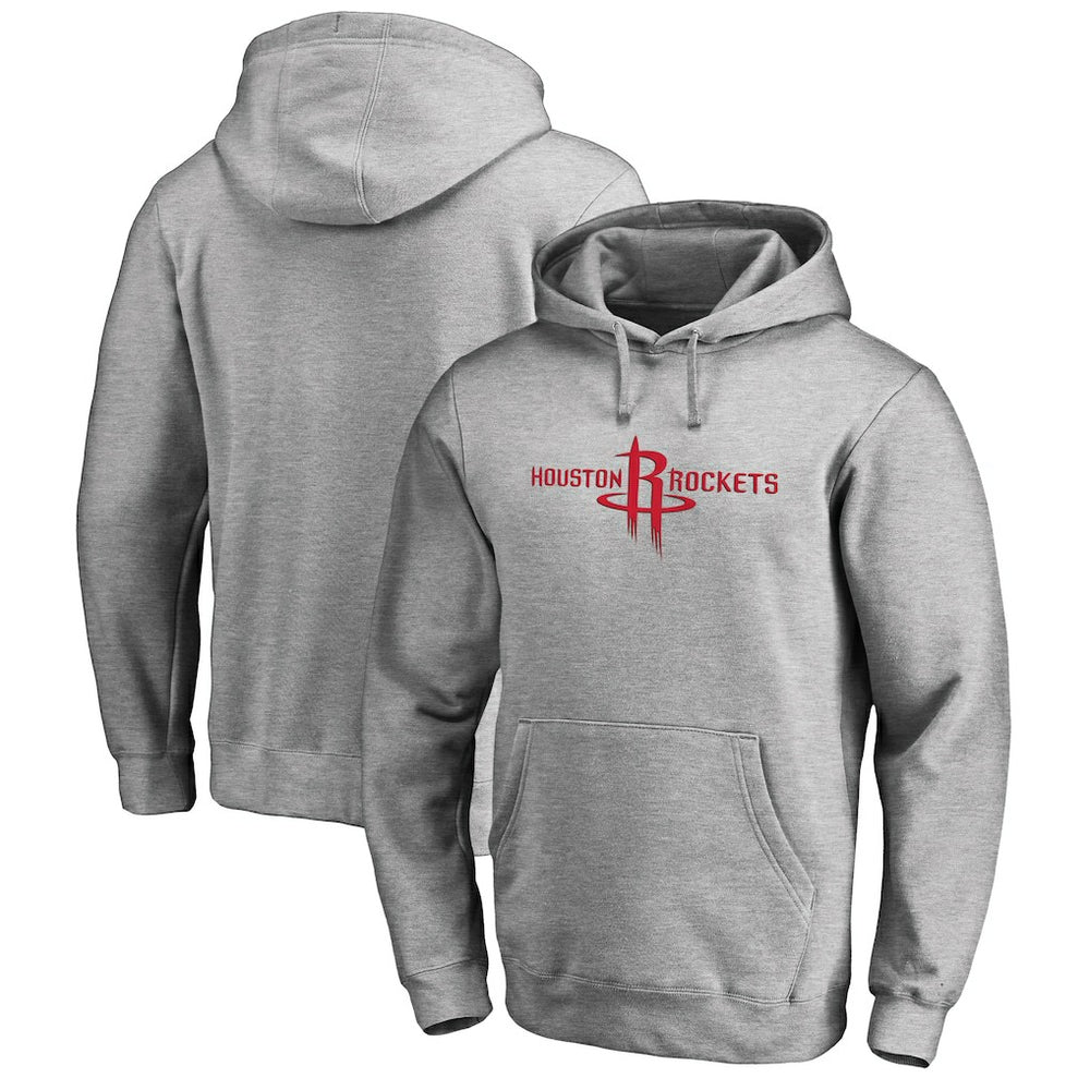 Houston Rockets Primary Logo Pullover Hoodie Heather Gray - NBA