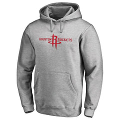 Houston Rockets Primary Logo Pullover Hoodie Heather Gray - NBA