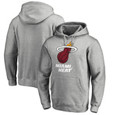 Miami Heat Primary Logo Pullover Hoodie Heather Gray - NBA