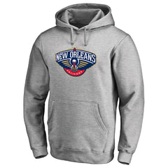 New Orleans Pelicans Primary Logo Pullover Hoodie Heather Gray - NBA