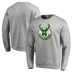 Milwaukee Bucks Primary Logo Sweatshirt Heathered Gray - NBA
