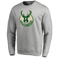 Milwaukee Bucks Primary Logo Sweatshirt Heathered Gray - NBA