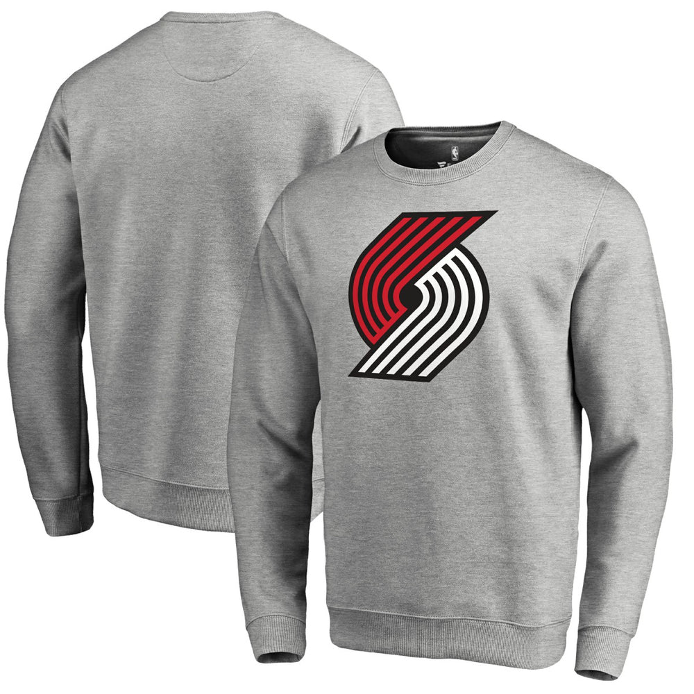 Portland Trail Blazers Primary Logo Sweatshirt Heathered Gray - NBA