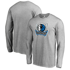 Dallas Mavericks Primary Logo Long Sleeve T-Shirt Heather Gray - NBA