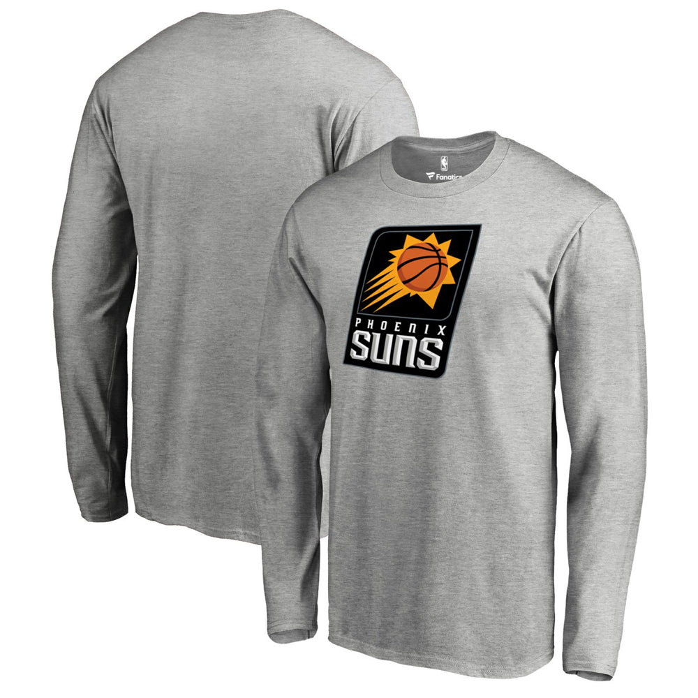 Phoenix Suns Primary Logo Long Sleeve T-Shirt Heather Gray - NBA