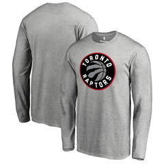 Toronto Raptors Primary Logo Long Sleeve T-Shirt Heather Gray - NBA