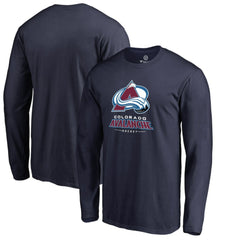 Colorado Avalanche Team Lockup Long Sleeve T-Shirt - Navy - NHL