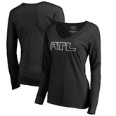 Atlanta Falcons Women's Alternate Logo Long Sleeve T-Shirt Black | NFL